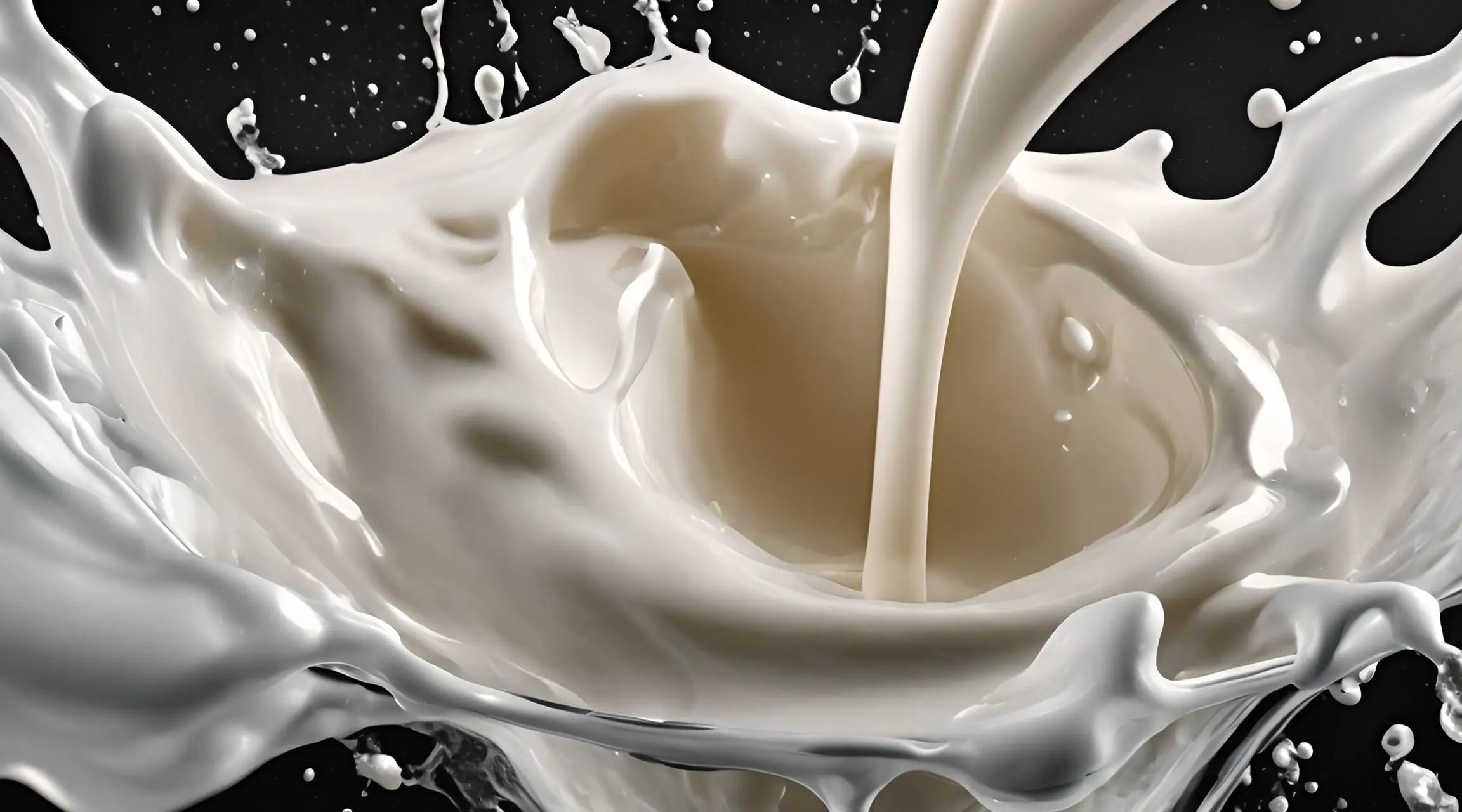 Creamy Milk Splash in Slow Motion HD Stock Video